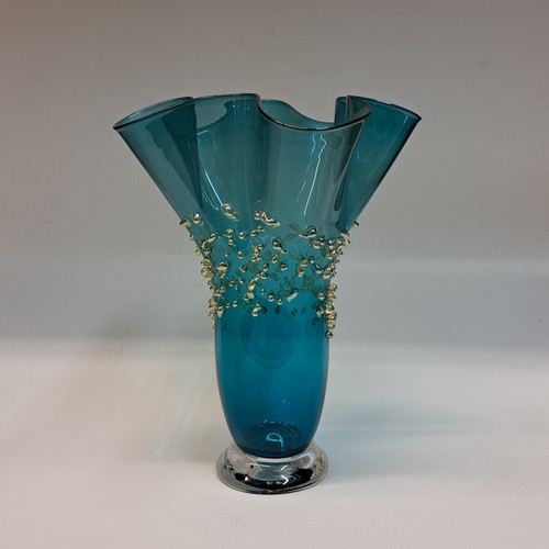 DB-858 Vase Dew Drops Teal $95 at Hunter Wolff Gallery